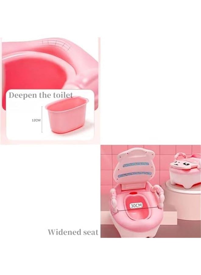 Baby Potty Toilet Potty Training Seat with Handles, Toddler Kids Potty Chair with High Back Support & Removable Seat Cushion Urinary Trough,Portable Kids' Travel Potty Toilet Indoor &Outdoor (yellow