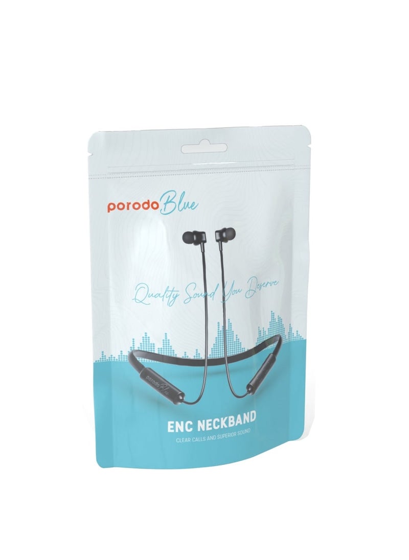 Blue ENC Neckband In-Ear Earphones - Black