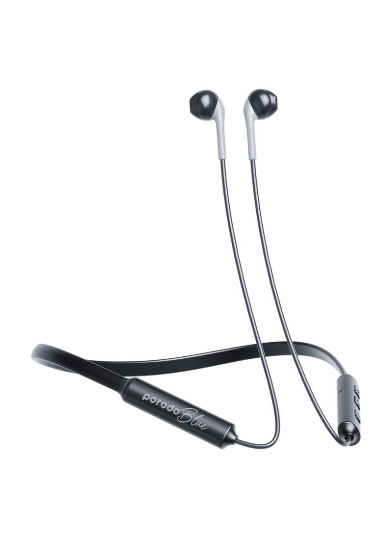 Blue ENC Neckband Apple Buds Earphones - Black