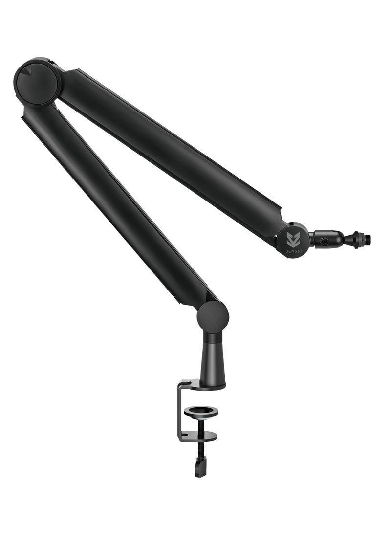 SA-30 Microphone Boom Arm, 360° Rotatable Mic Stand With 6 inch Riser, Microphone Holder with 1/4