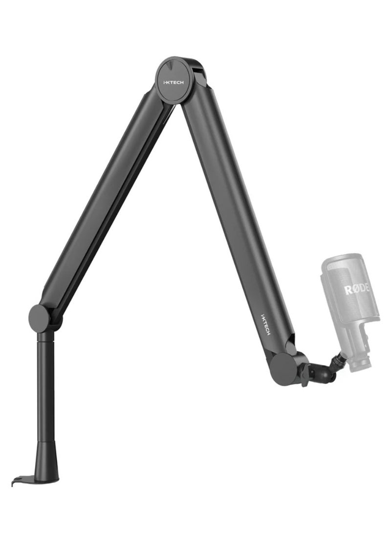 Valiant Boom Arm MI03 Adjustable 360° Rotatable Microphone Sturdy Stainless Steel Mic Desk Mic Stand Table Stand Foldable Scissor Stable Mount Arms Microphone Stand For Radio Studio, Podcast, Gaming