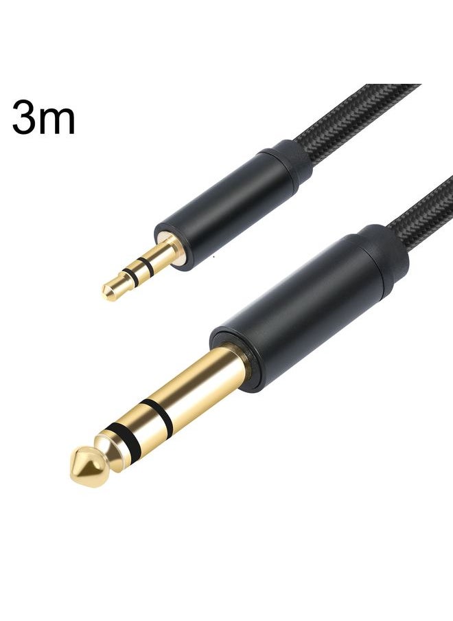 3662-3662BK 3.5mm Male to 6.35mm Male Stereo Amplifier Audio Cable, Length:3m(Black)