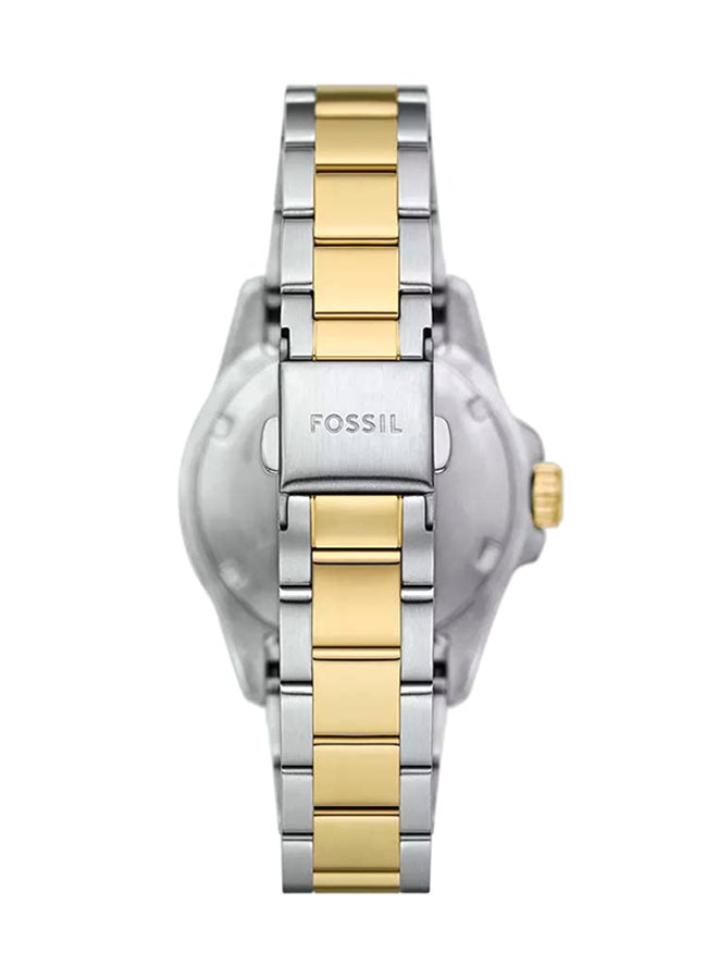Women's Fossil Blue Dive Three-Hand Two-Tone Stainless Steel Watch ES5349 - 36mm