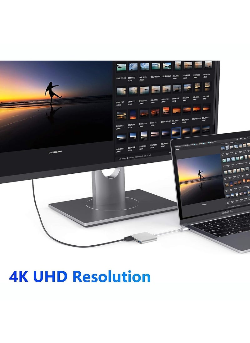 USB C to HDMI Adapter USB Type C Adapter Multiport AV Converter with 4K HDMI Output USB C Port & USD3.0 Fasting Charging Port Compatible for MacBook Pro/Air 2019/2018 iPad Pro 2019