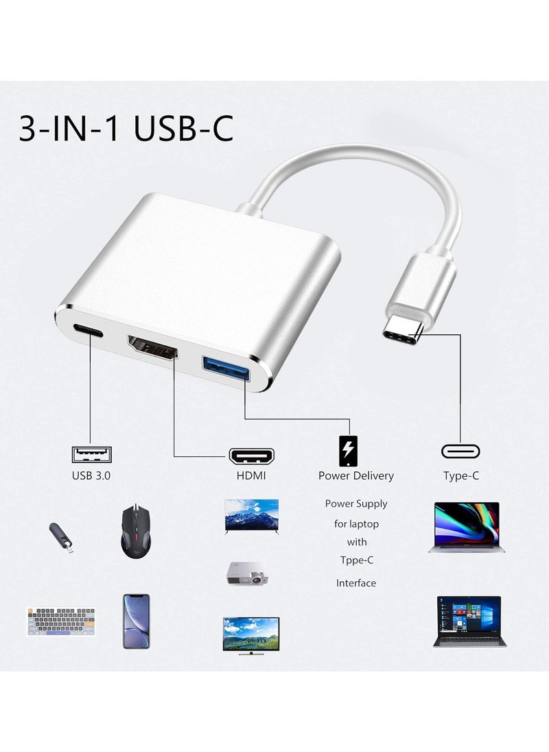 USB C to HDMI Adapter USB Type C Adapter Multiport AV Converter with 4K HDMI Output USB C Port & USD3.0 Fasting Charging Port Compatible for MacBook Pro/Air 2019/2018 iPad Pro 2019