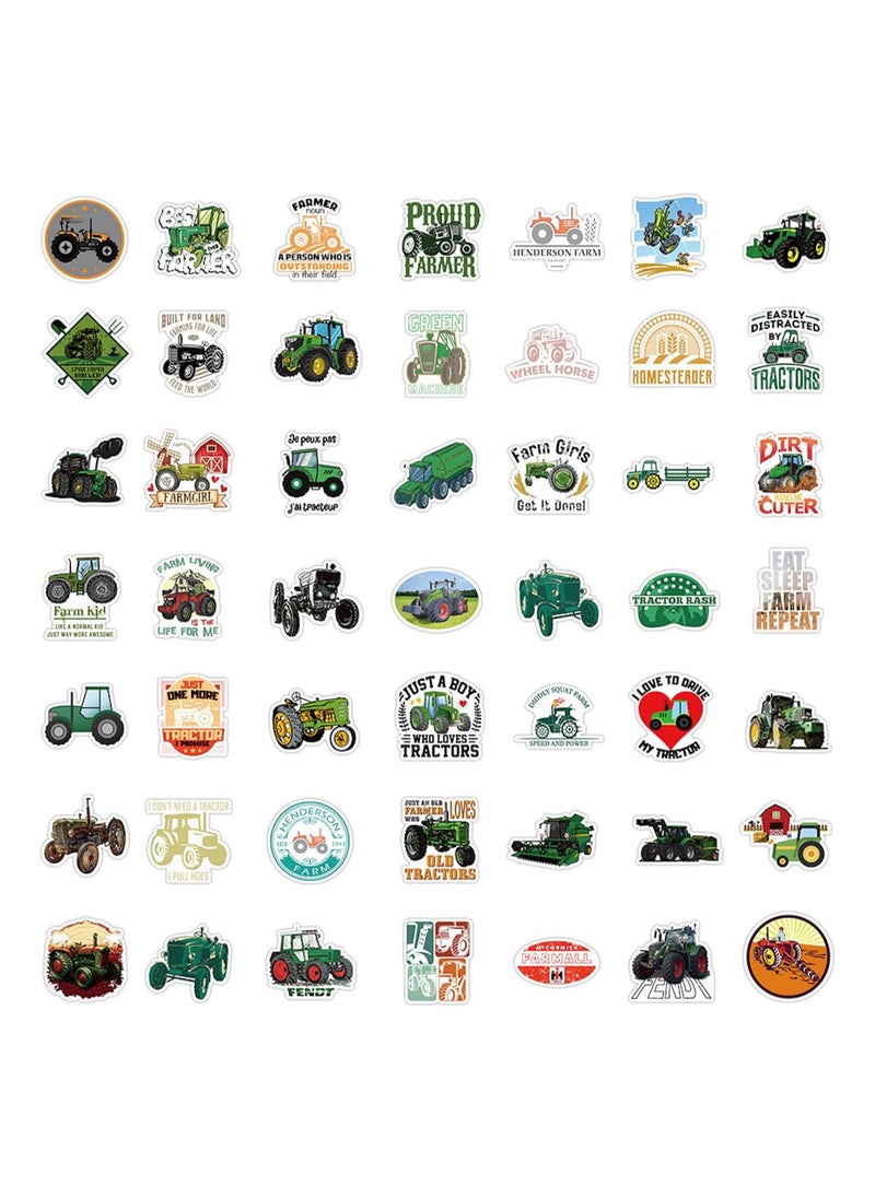 Tractor Stickers Waterproof 50pcs