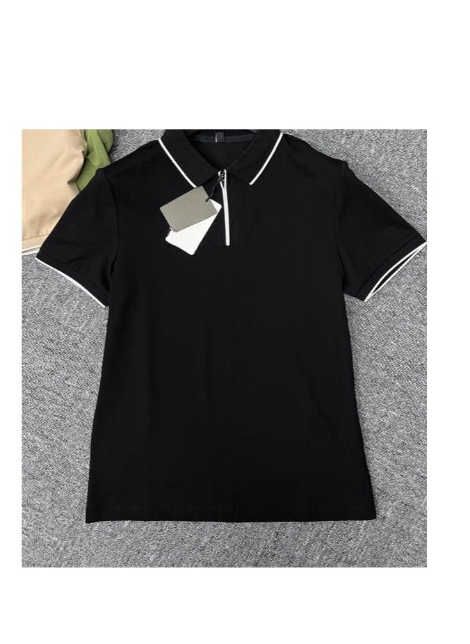 Men's Short Sleeved T-Shirt Casual Shoulder Polo Shirt