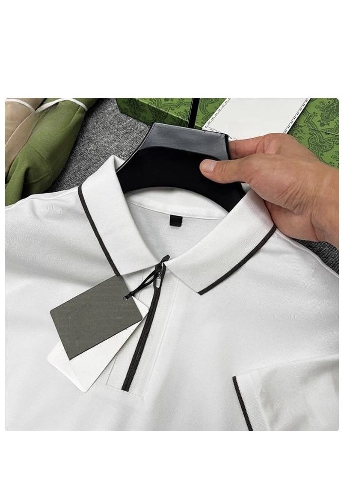 Men's Short Sleeved T-Shirt Casual Shoulder Polo Shirt