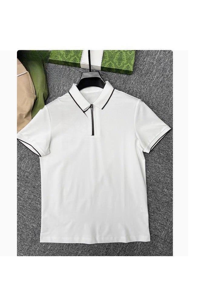 Men's Short Sleeved T-Shirt Casual Shoulder Polo Shirt