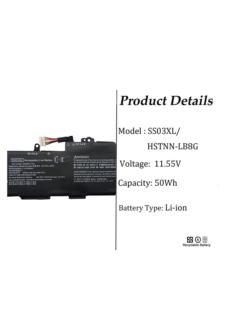 Laptop Battery for Hp EliteBook, ZBOOK, HSTNN LB8G SS03XL