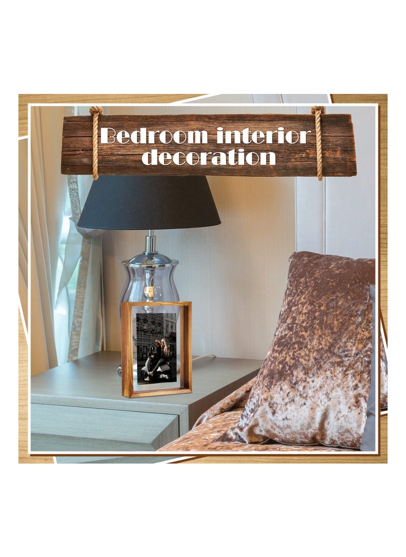 2 Piece Rustic Floating Frames Pressed Flower Display Frames Double-Sided Acrylic Frames Wooden Plant Specimen Frames Double-Sided Photo Display Herbarium Specimen Frames For Desktop