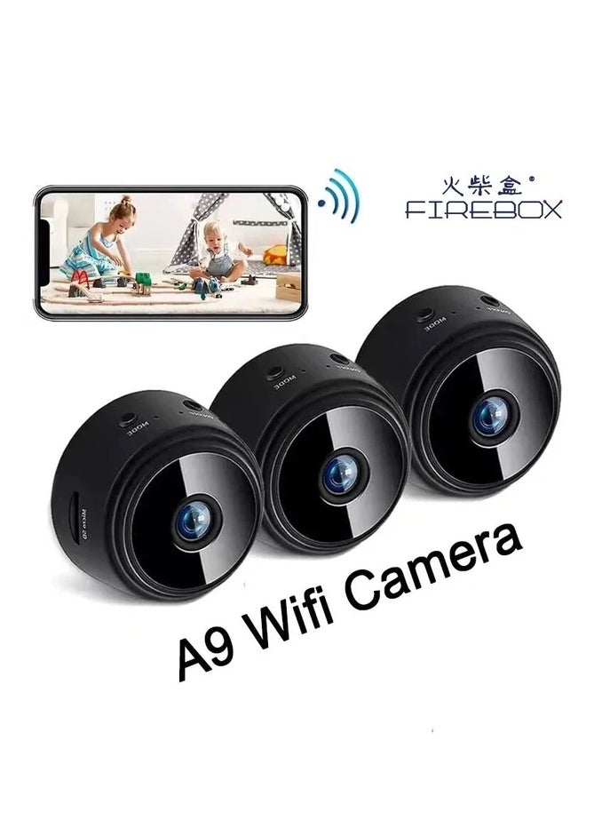 A9 Wi-Fi Smart Mini HD Hide IP Camera 3Pcs Combo