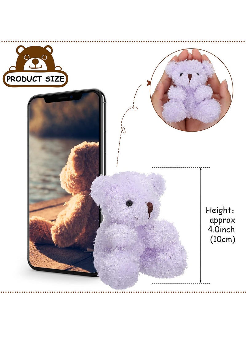 Plush Teddy Bear Pendant, Mini Plush Animal Soft Bear Doll Toys for Keychain Bag DIY Decorations, Birthday Wedding Graduation Gifts, Gift Box Filled Party Decorations 8pcs