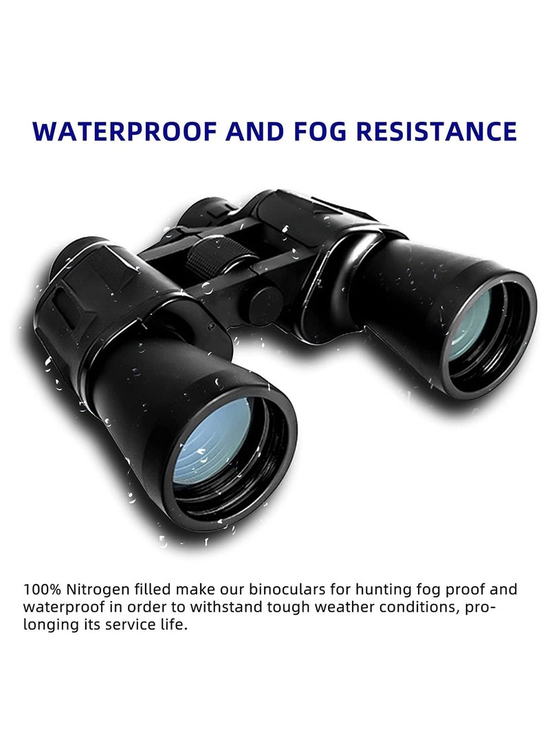 20x50 Professional Binoculars for Adults – Powerful Binoculars for Travel, Bird Watching, Hunting, Sports, Wildlife, and Concerts (Black)