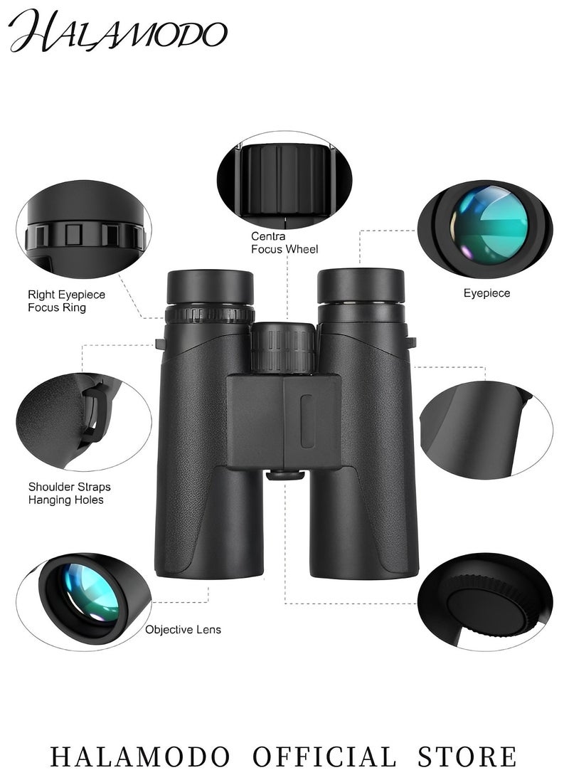 HD Professional Binoculars for Optimal Clarity in All Weather Conditions Durable ABS Body with Anti-Slip Design for Bird Watching Hunting Sightseeing