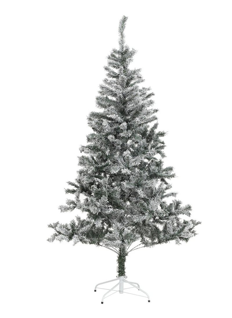 Decorative Christmas Tree With Stand Green & White (107 x 180 cm)