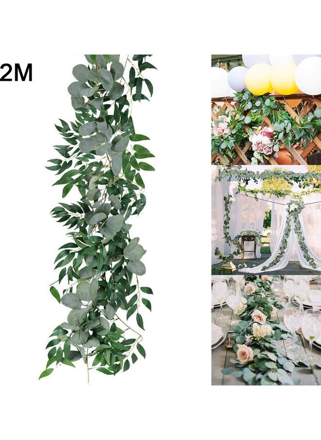 Artificial Hanging Eucalyptus Vine Leaves Green 20 x 10 x 20cm