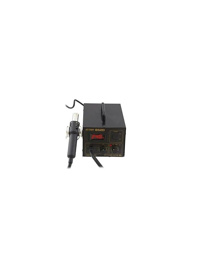 ATTEN AT-852D Hot Air Station Digital Adjustable Temperature Control 500W with Anti-Static Design Ideal for SMD Soldering and Desoldering