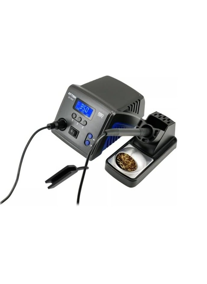 ATTEN ST-909 90W Soldering Station High-Power Digital Soldering Iron with Adjustable Temperature Control LCD Display Fast Heating and ESD Protection for Professional Electronics Repair