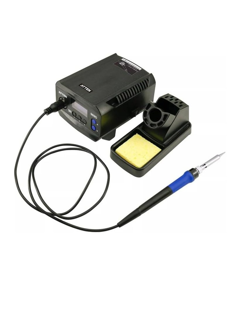 ATTEN AT-989D 65W Soldering Station Digital Temperature Control with LCD Display High-Precision Soldering Iron for Electronics Repair PCB Assembly and SMD Rework