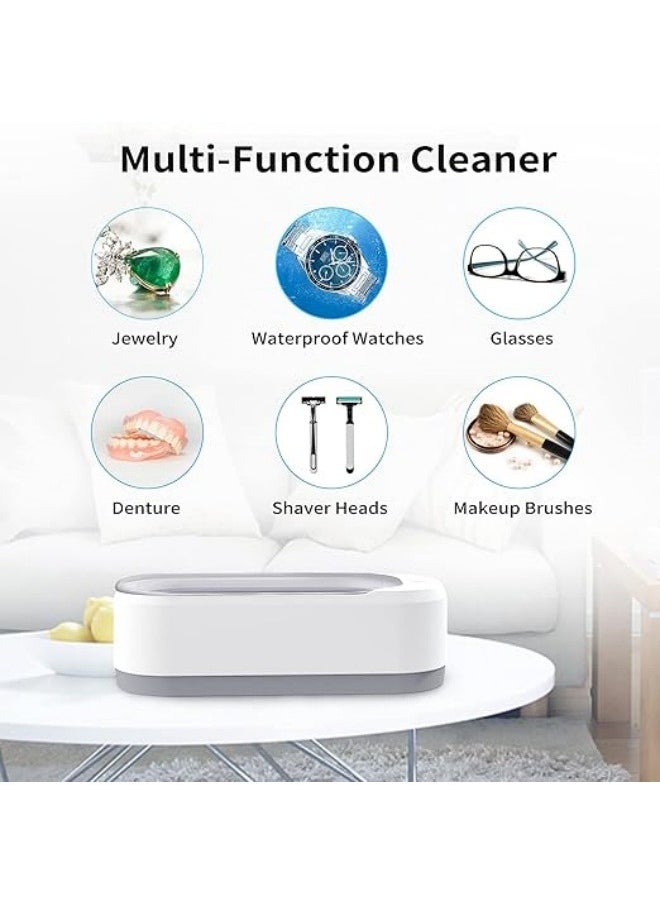 Chargeable Ultrasonic Cleaning Machine, Capacity Of 500ml,Three Adjustable Frequencies Of 30khz, 45khz, And 60khz.Timed For 3 Minutes And 5 Minutes.Professional One Touch Ultrasonic Cleaning Machine Suitable For Jewelry, Glasses, And Rings