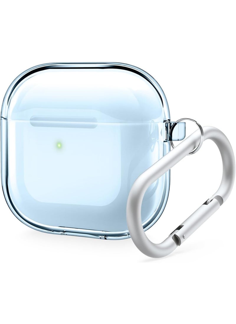 elago Clear Hang compatible with AirPods 4 case cover (2024) with Carabiner - Aqua Blue