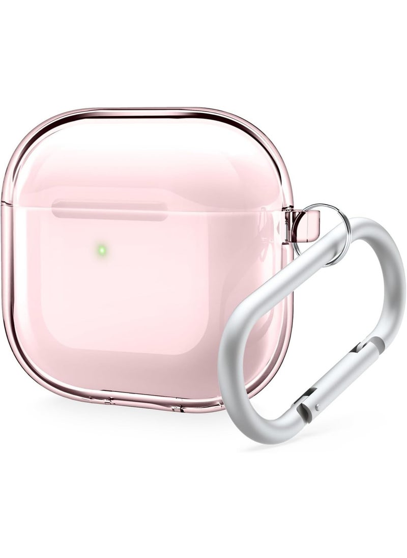 elago Clear Hang compatible with AirPods 4 case cover (2024) with Carabiner - Lovely Pink