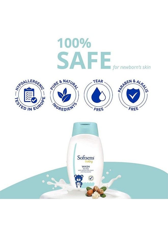 Sotftsens Baby Tear Free Baby Wash With Natural Milk Cream & Shea Butter (200Ml X Pack Of 3)