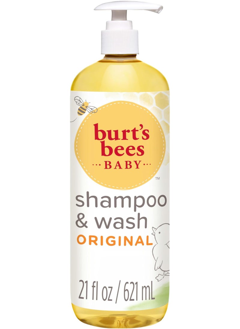 Burt's Bees Baby Shampoo & Wash, Tear Free Soap, Natural Baby Care, Original, 21 Ounce (621ml)