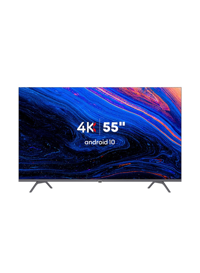 4K UHD Frameless Smart TV 55 Inch Android, Youtube, Netflix, Big Size Ultra HD Television With Full Size Screen, No Frame 55UA1410E Black