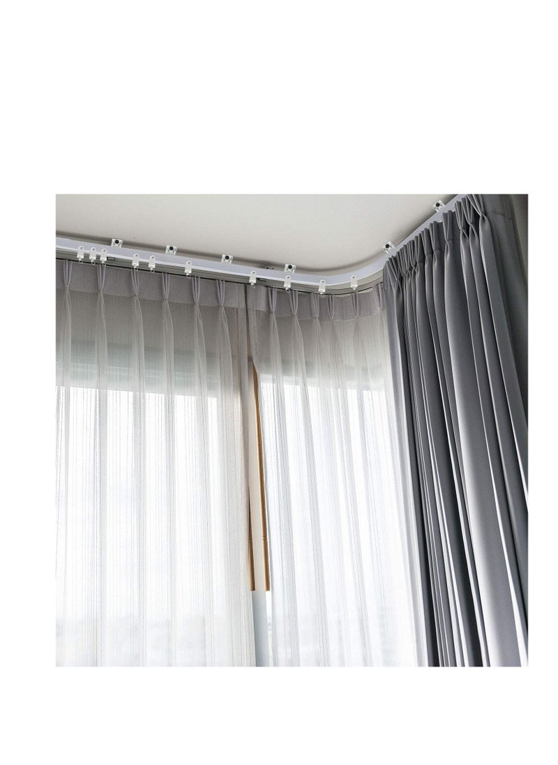 Curved Ceiling Curtain Track Bendable Mount for Curtain Rail Bunk Bed Bay Window Room Divider Flexible Straight