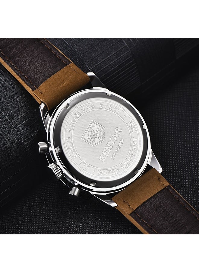 Watch for Men Stylish Business Analog Quartz Leather Waterproof Luminous Date Luxury Casual Wrist Watch