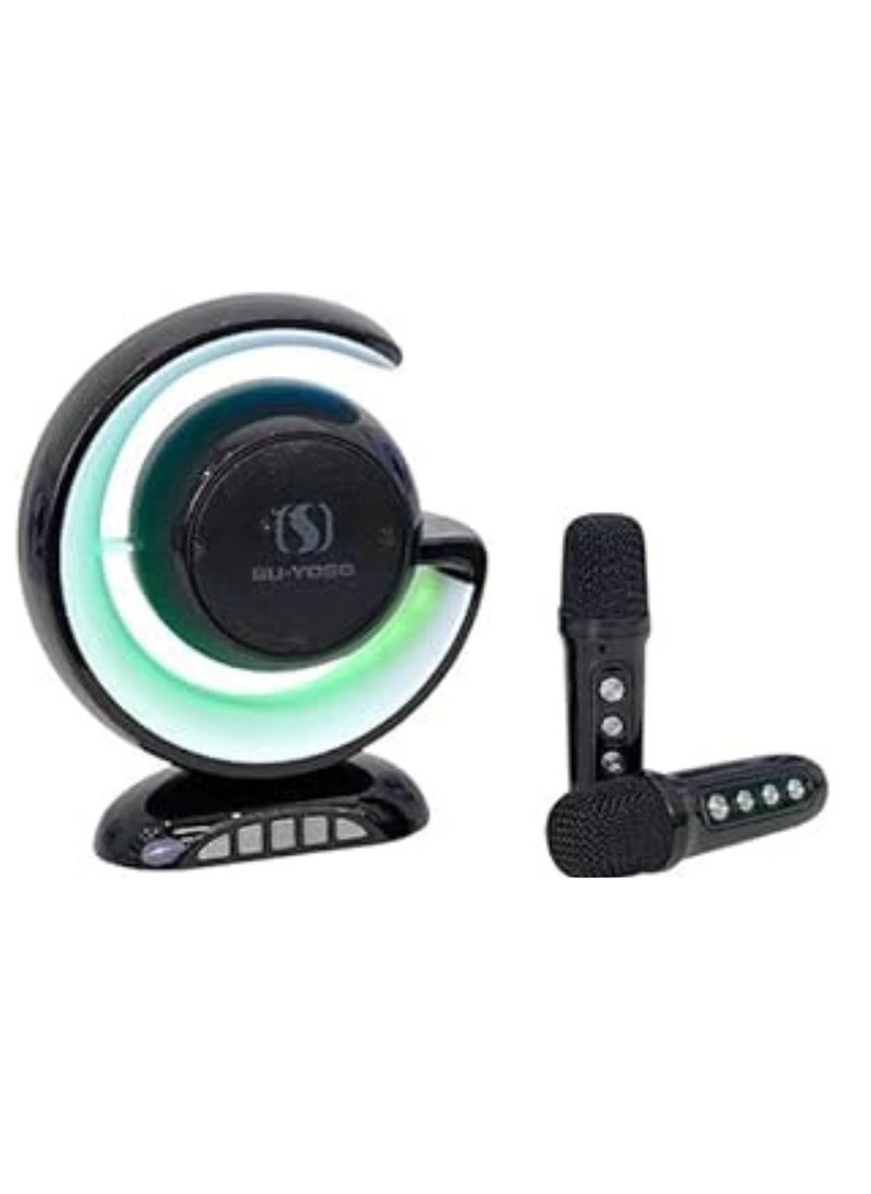 YS110 Karaoke Wireless Bluetooth Speaker With Dual Microphone, Mini Music Speaker