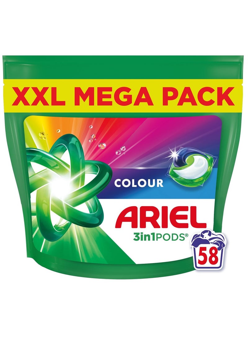 Ariel Colour All in1 Pods Washing Capsules 58 Washes