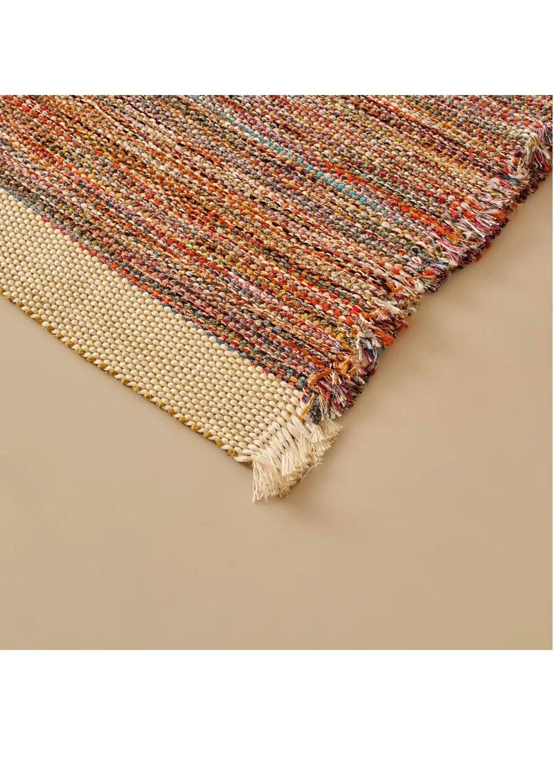 100% Cotton Manila Rug (80x150 CM) | Handwoven, Durable, Easy to Clean