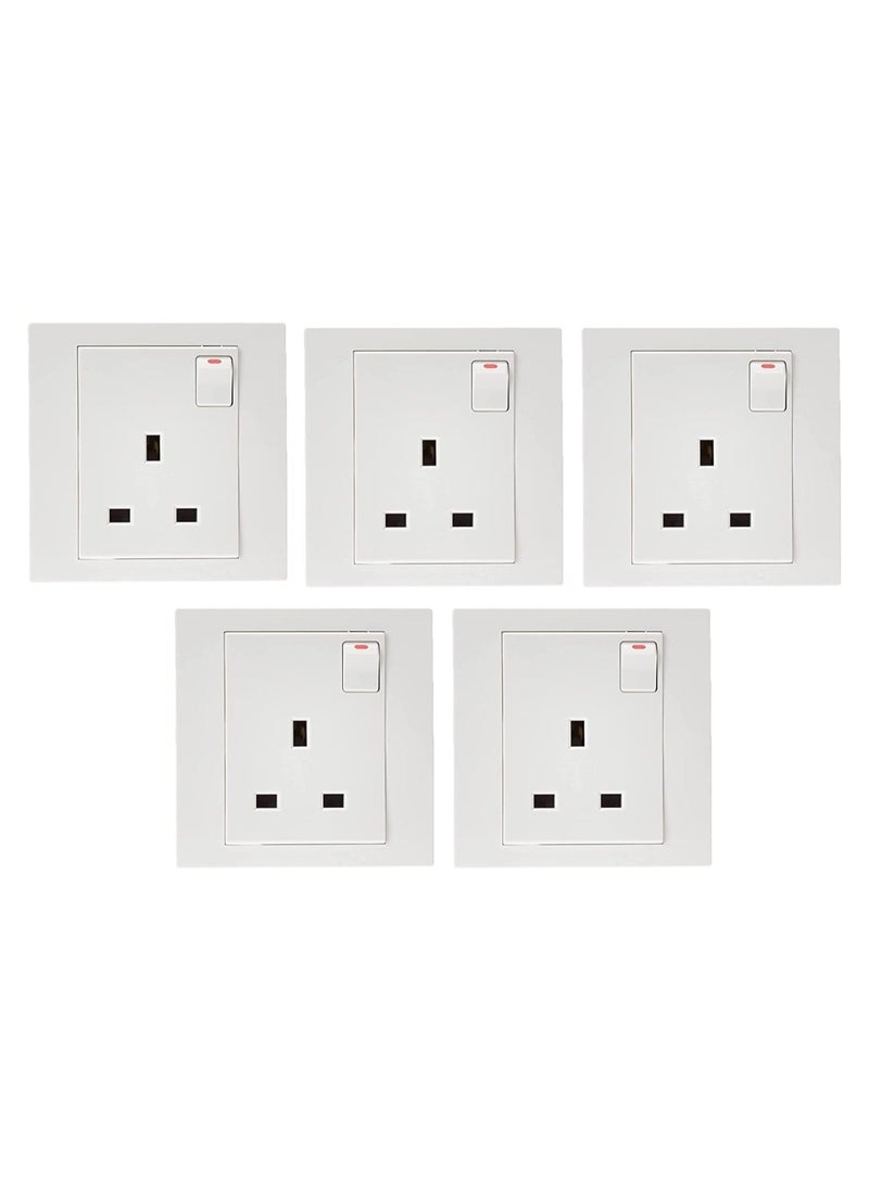 Schneider Electric Vivace White - Single switched socket - 13 A - 230 V - 1 gang -white - Pack of 5