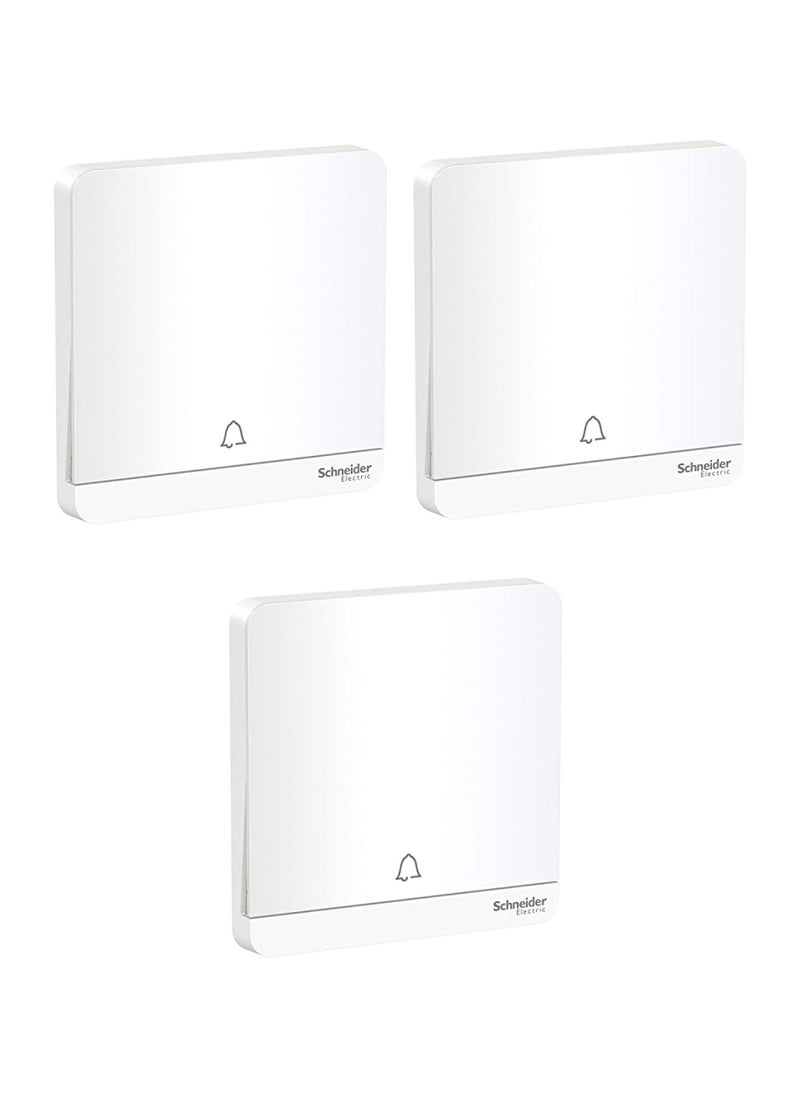 Schneider Electric Avataron, Switch, 10A, Led On Indicator, White - Pack of 3