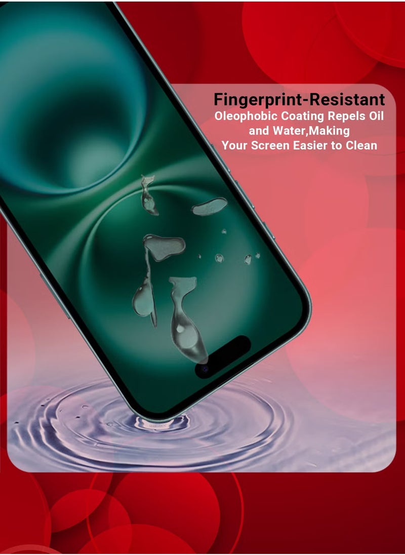 NEW 3-Pack iPhone 16 Privacy Screen Protector – Anti-Spy Tempered Glass, 9H Hardness, Case Friendly, Black