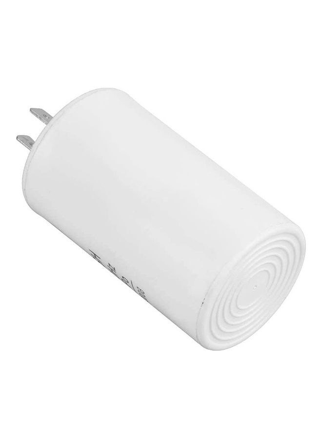 12uF Plastic Shell CBB60 Capacitor White 2.5inch