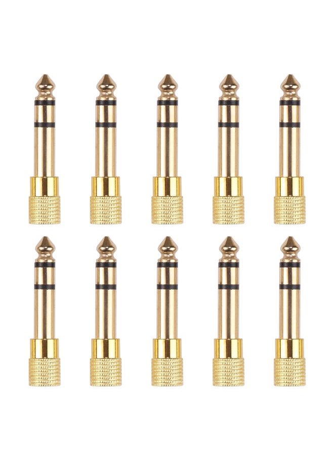 6.35mm Male to 3.5mm Female Audio Jack Adapters (10 Pcs in One Package, the Price is for 10 Pcs)