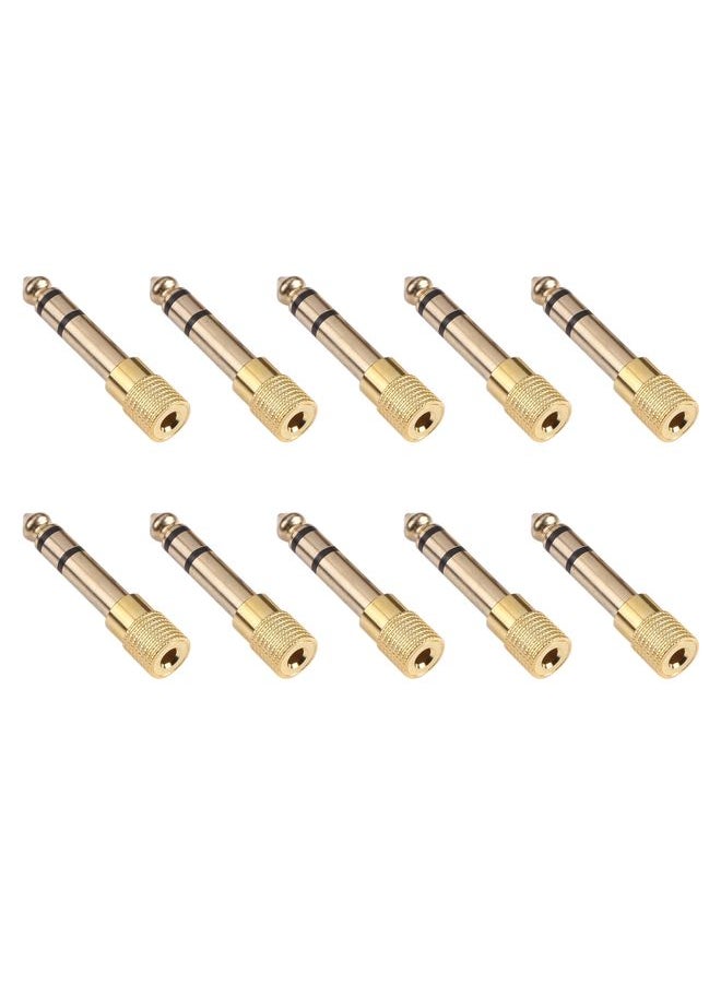 6.35mm Male to 3.5mm Female Audio Jack Adapters (10 Pcs in One Package, the Price is for 10 Pcs)