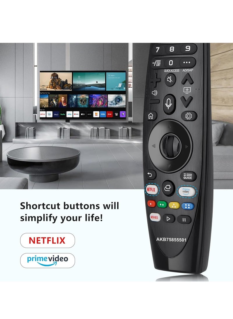 new Magic Voice Remote for LG Smart TV Magic Remote Control Replacement AN-MR20GA AN-MR19BA AN-MR18BA, with Pointer and Voice Function