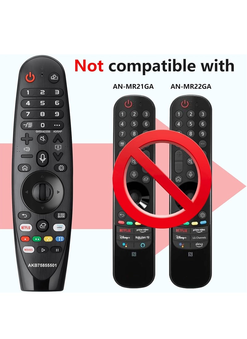 new Magic Voice Remote for LG Smart TV Magic Remote Control Replacement AN-MR20GA AN-MR19BA AN-MR18BA, with Pointer and Voice Function