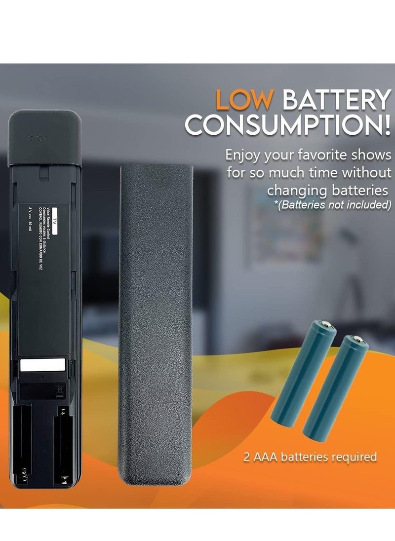 NEW Remote Control for Sony Bravia TVs – Compatible with KD-43X80J, XR-50X90J, XR-55A80J u0026 More – Includes Netflix, Disney+, Prime Video, YouTube ons