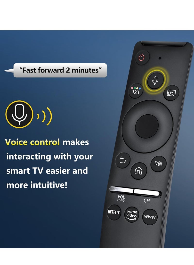 Voice Remote Control for Samsung Smart TVs – Replacement for QLED, UHD 4K/8K, 8 Series with Voice Function Support