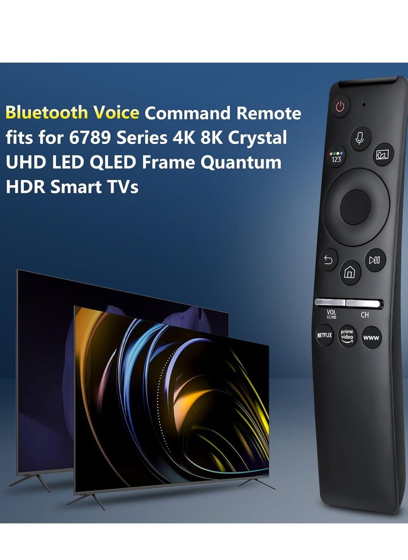 Voice Remote Control for Samsung Smart TVs – Replacement for QLED, UHD 4K/8K, 8 Series with Voice Function Support