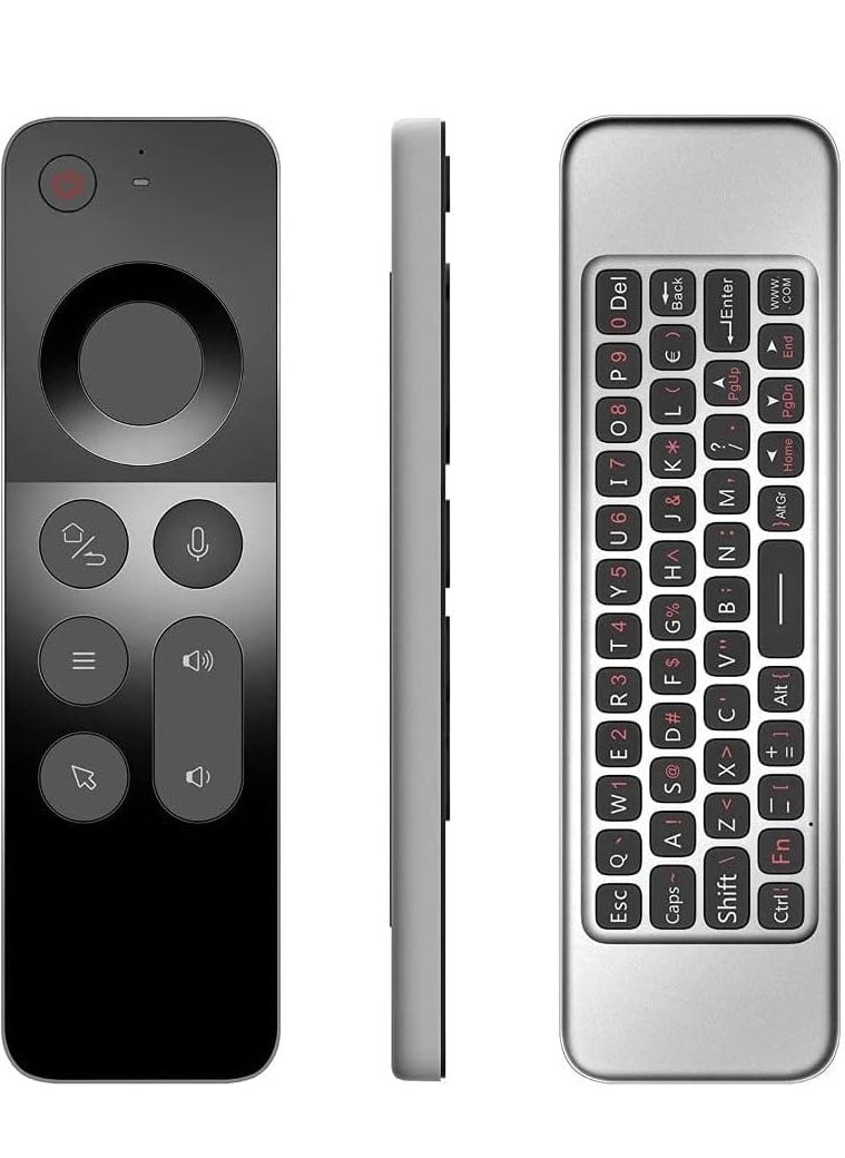 NEW W3 2.4G Wireless Air Mouse Keyboard with Voice Control u0026 IR Learning – 6-Axis Motion Sensing Remote for Smart TV, Android TV Box, PC