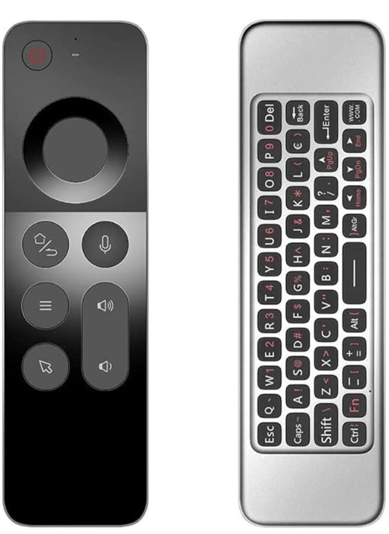 NEW W3 2.4G Wireless Air Mouse Keyboard with Voice Control u0026 IR Learning – 6-Axis Motion Sensing Remote for Smart TV, Android TV Box, PC