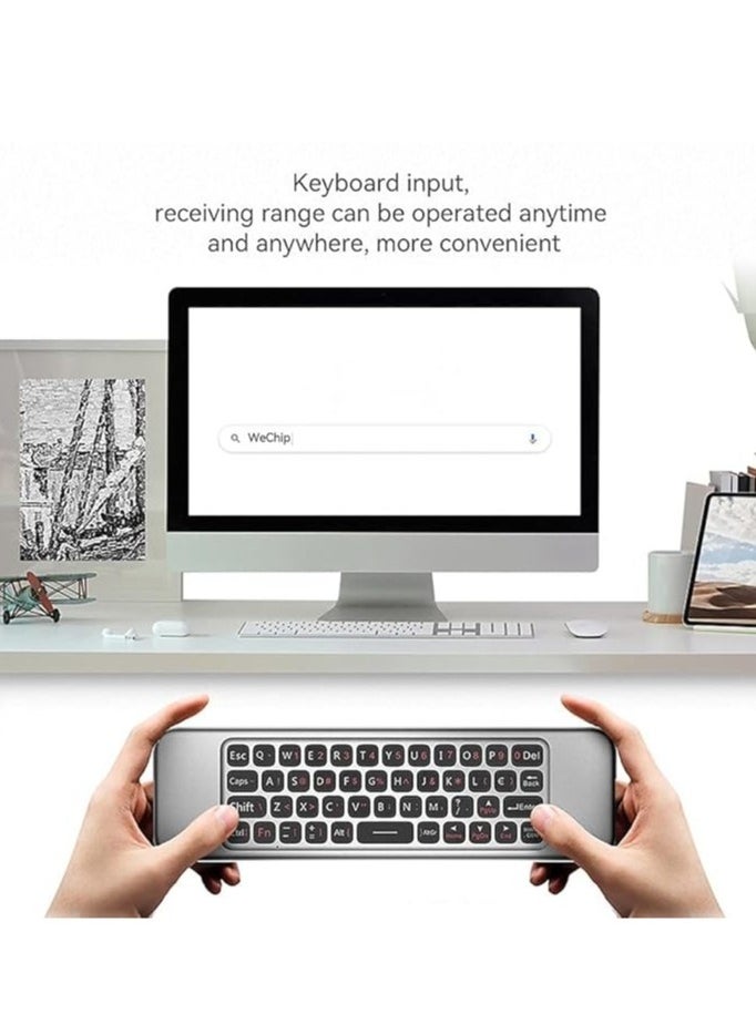NEW W3 2.4G Wireless Air Mouse Keyboard with Voice Control u0026 IR Learning – 6-Axis Motion Sensing Remote for Smart TV, Android TV Box, PC