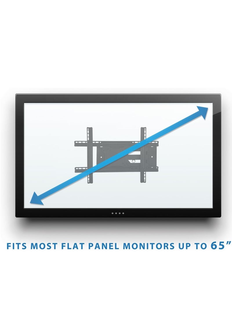 Full Motion Articulating TV Wall Mount Bracket for 32-70 Plasma, LED, LCD Flat Screens – Supports up to 100 lbs, VESA 600x400, Tilt, Swivel, Extend, Compress